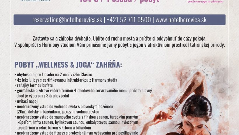 Pobyt s jogou v Tatrách vo Wellness Hoteli Borovica