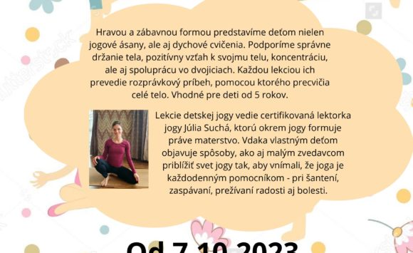JOGA PRE DETI – NOVÝ KURZ OKTÓBER 2023