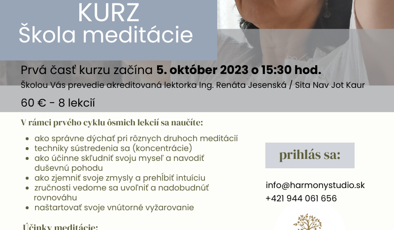 Kurz Škola meditácie