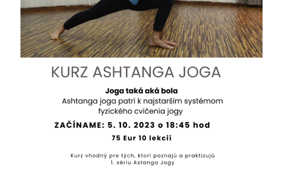 ASHTANGA JOGA – nový kurz od októbra